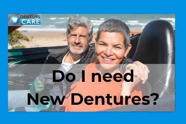 Smiling couple with new dentures fitted by a clinical dental technician