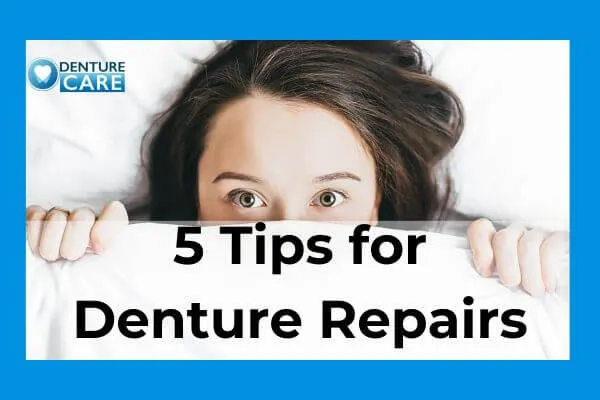 woman needing emergency denture repair