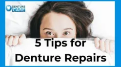 woman needing emergency denture repair