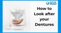 Glass containing clean fresh dentures